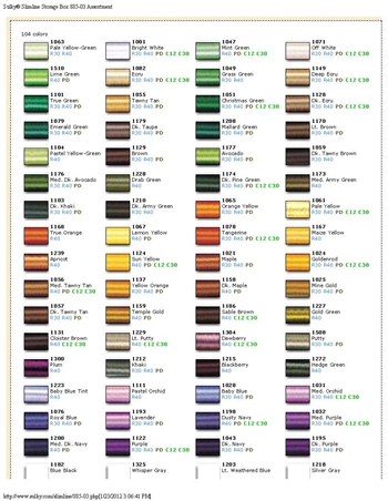 wilcom embroidery thread color chart